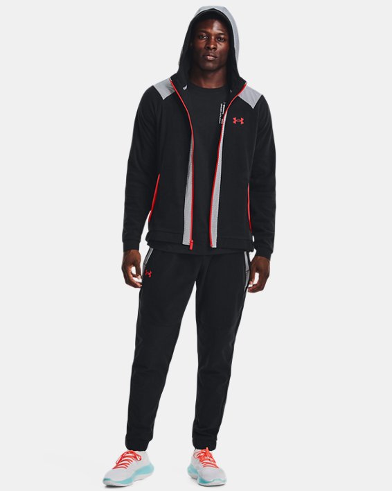 Men's UA RUSH™ Fleece No Limits Full-Zip Hoodie, Black, pdpMainDesktop image number 2